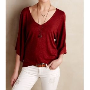 Anthropologie Deletta Kimono Sleeve Top